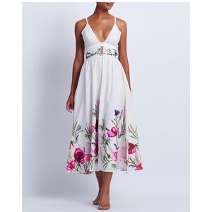 NWT PatBo V Neck Floral Spaghetti Strap Dress.